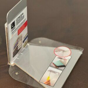 UMBRA Conceal Floating Bookshelf • Silver • Sleek Invisible Design